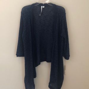 NWT Lauren Conrad tunic cardigan sweater size Med blue knit open front layering
